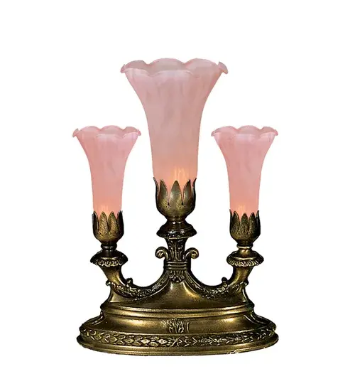 The Pink Tiffany Pond Lily by Meyda Lighting