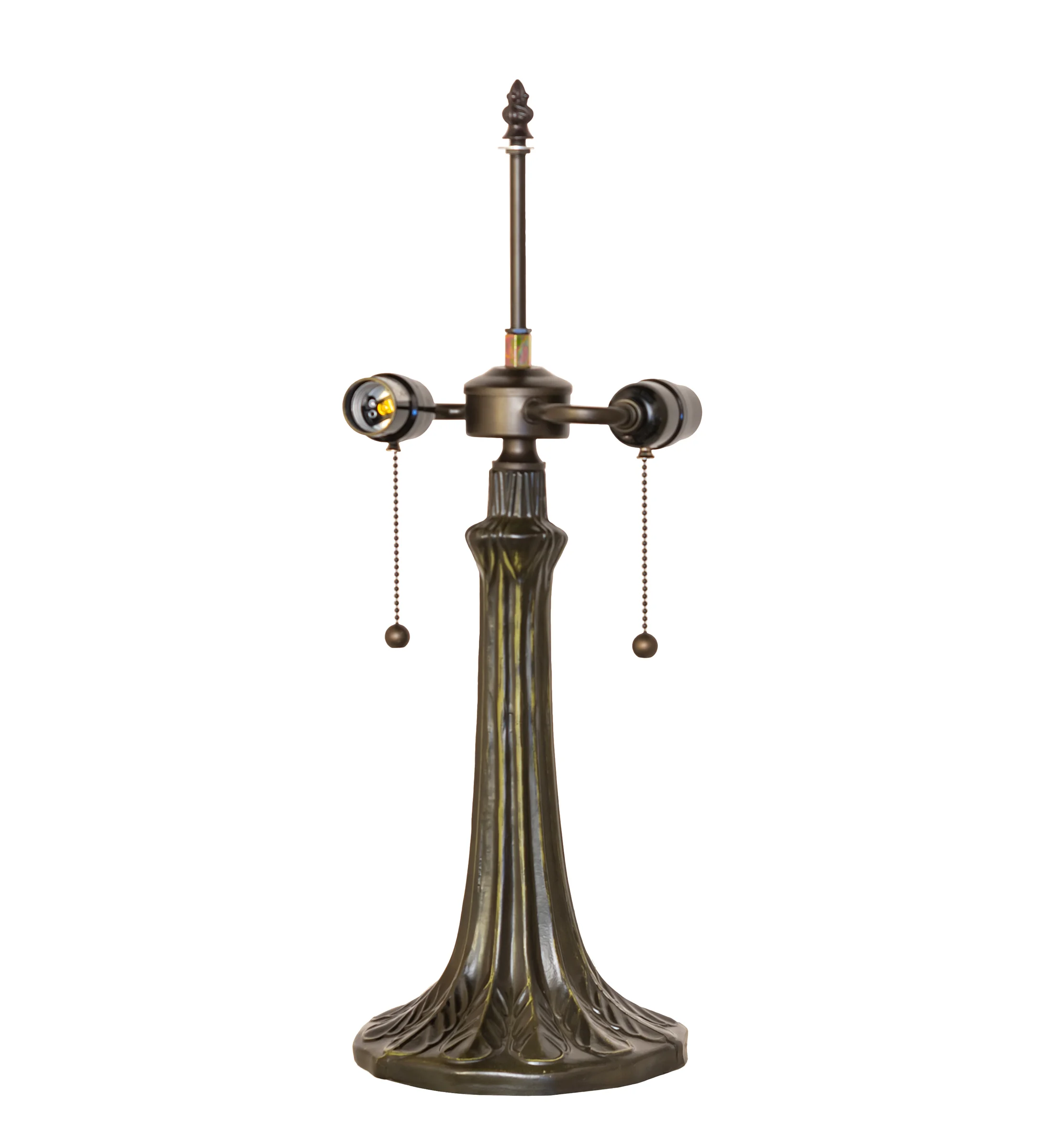 Leaf Two Light Table Base in Mahogany Bronze