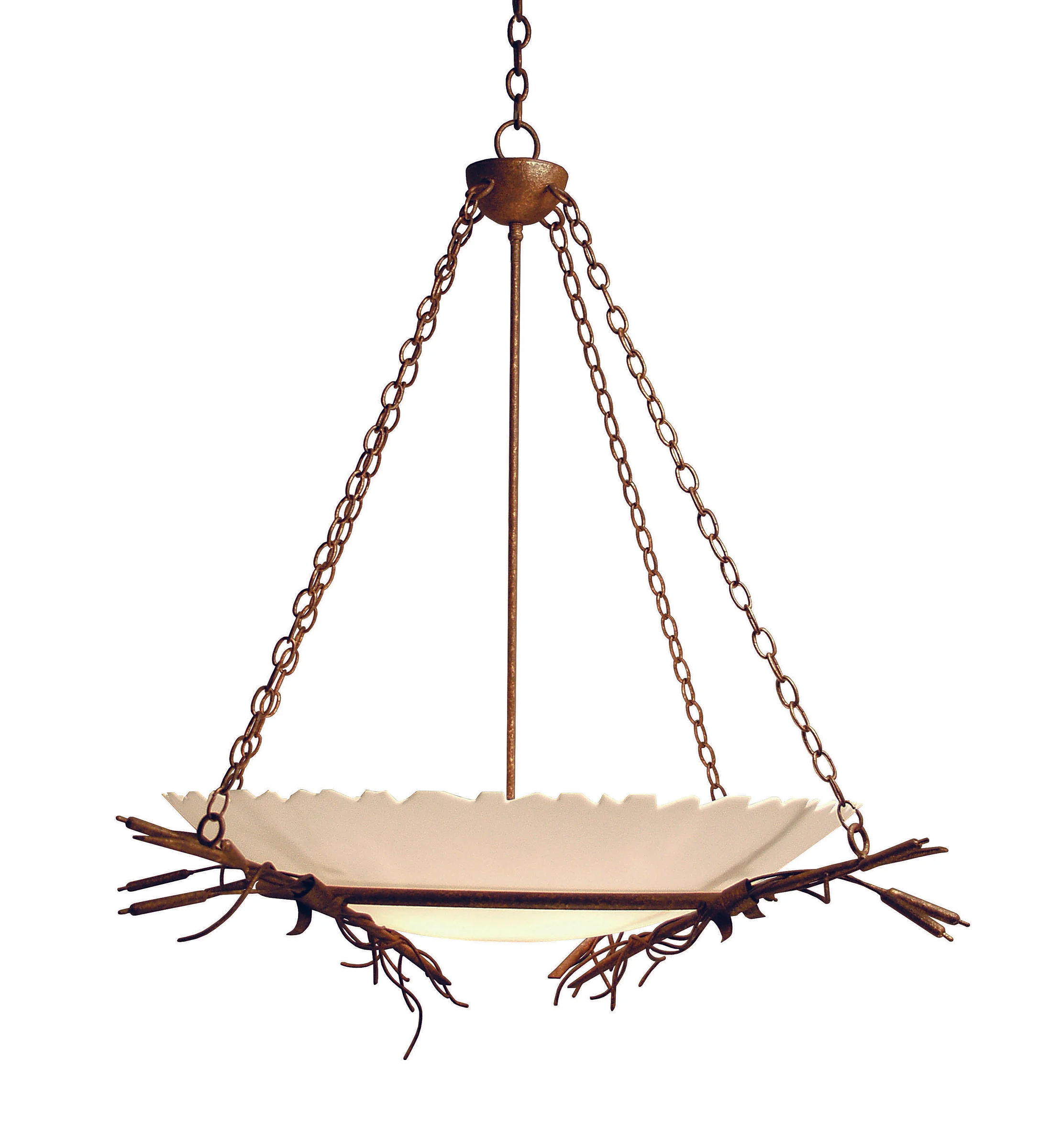 48" Wide Cattail Inverted Pendant