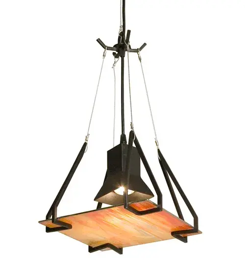 An extraordinary pendant marrying lighting technology and design. A Medium base Downlight shines brilliant illumination on a Tinted Lens that is cradled by an architecturally styled frame. The hardware is featured in a Satin Black Finish. Handcrafted in the USA, this unique pendant is available with nearly infinite custom options including special finishes, styles, sizes and lamping options. The 10-inch wide fixture is UL and cUL listed for dry and damp locations. Collection: Talon Finish: Blackwash Glass: Fiesta Fire Glass Width: 10.00" Height: 18.00" Length: 10.00" Weight: 6.00 lb Extension from Wall: 2.50" Number of Bulbs: 1 Maximum Wattage: 40.00 W Bulb Type: A19 Bulb Base: E26 Material: Steel Country of Origin: USA Safety Listing: Dry Safety Rating: Damp