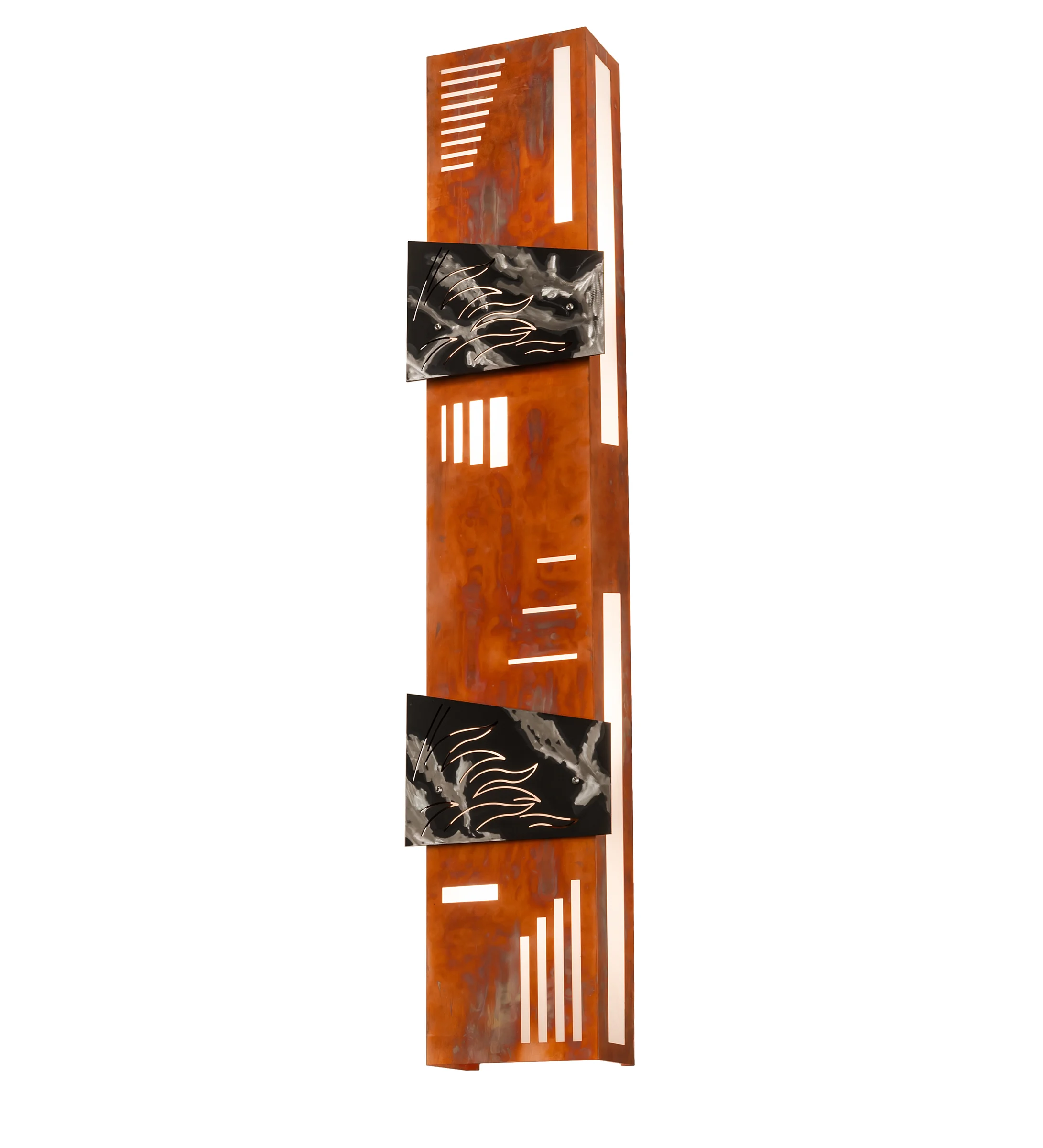 Indigo Two Light Wall Sconce in Burnt Copper