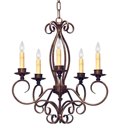 22" Wide Elisha 5 Light Chandelier