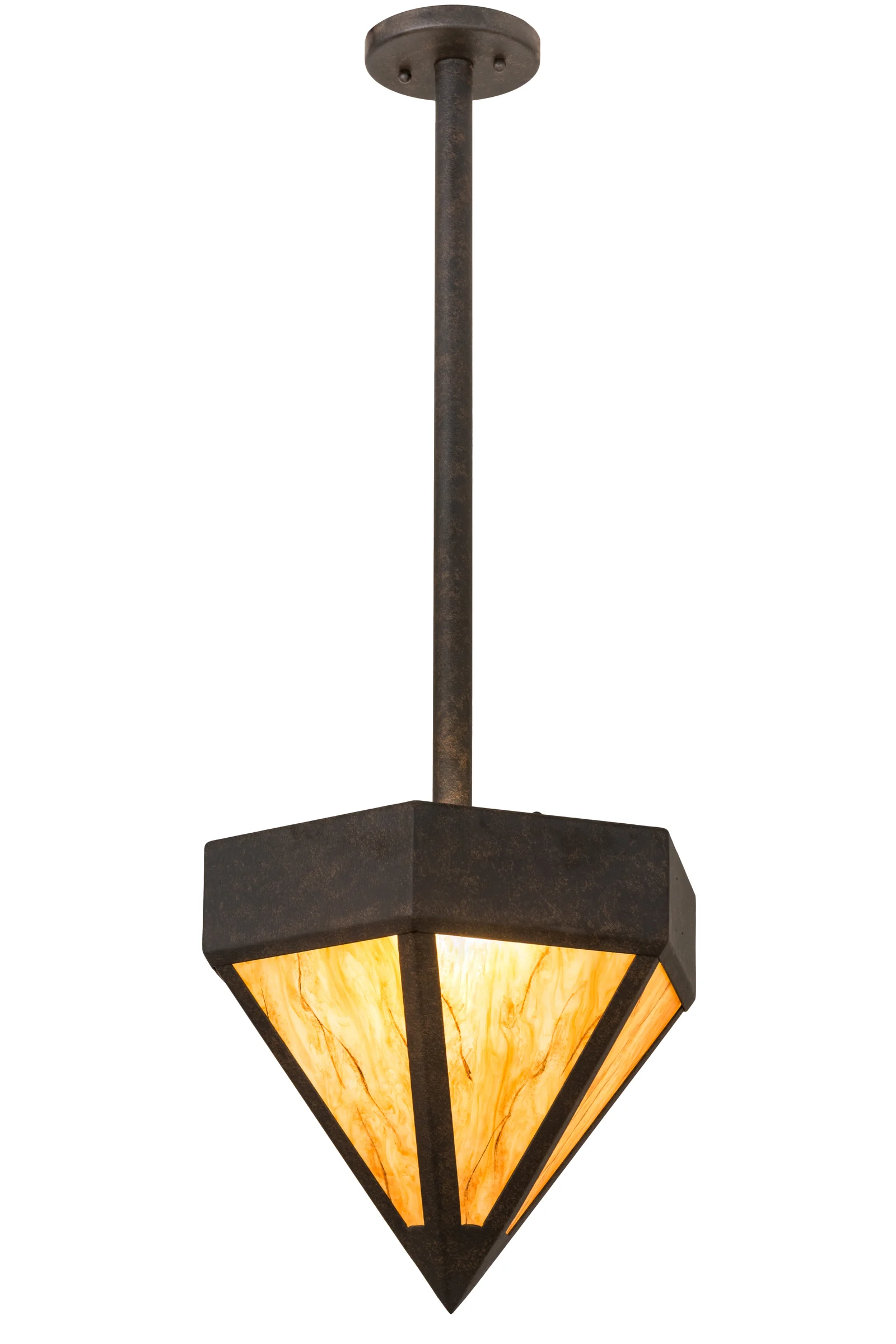 Diamond Two Light Pendant in Chestnut