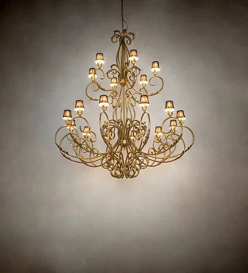 84" Wide Alexandria 18 Light Two Tier Chandelier
