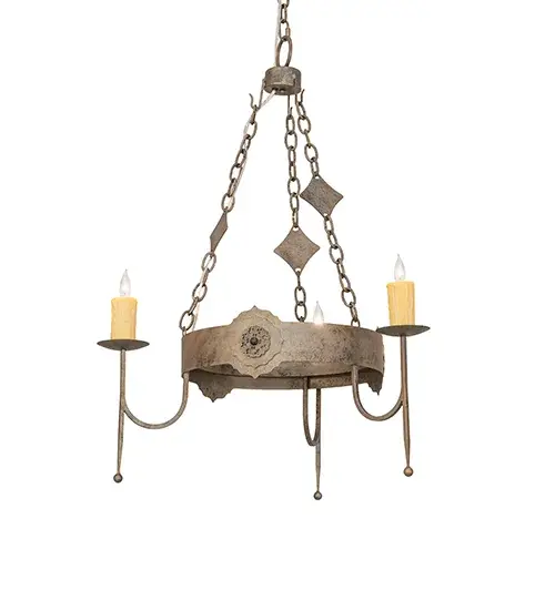 30" Wide San Marino 3 Light Chandelier - Image 2