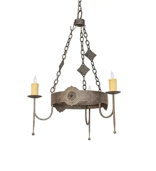 30" Wide San Marino 3 Light Chandelier - Image 3