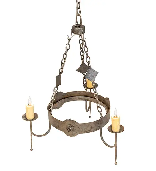 30" Wide San Marino 3 Light Chandelier - Image 4