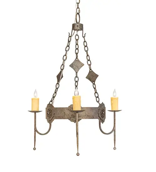 30" Wide San Marino 3 Light Chandelier - Image 5