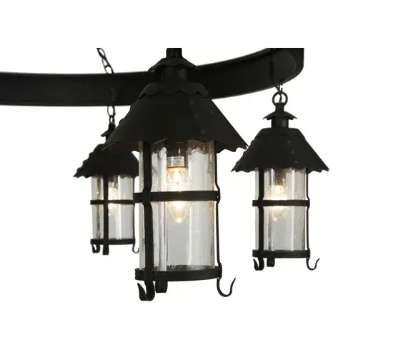 66"W Rutland 6 Lantern Chandelier - Image 6