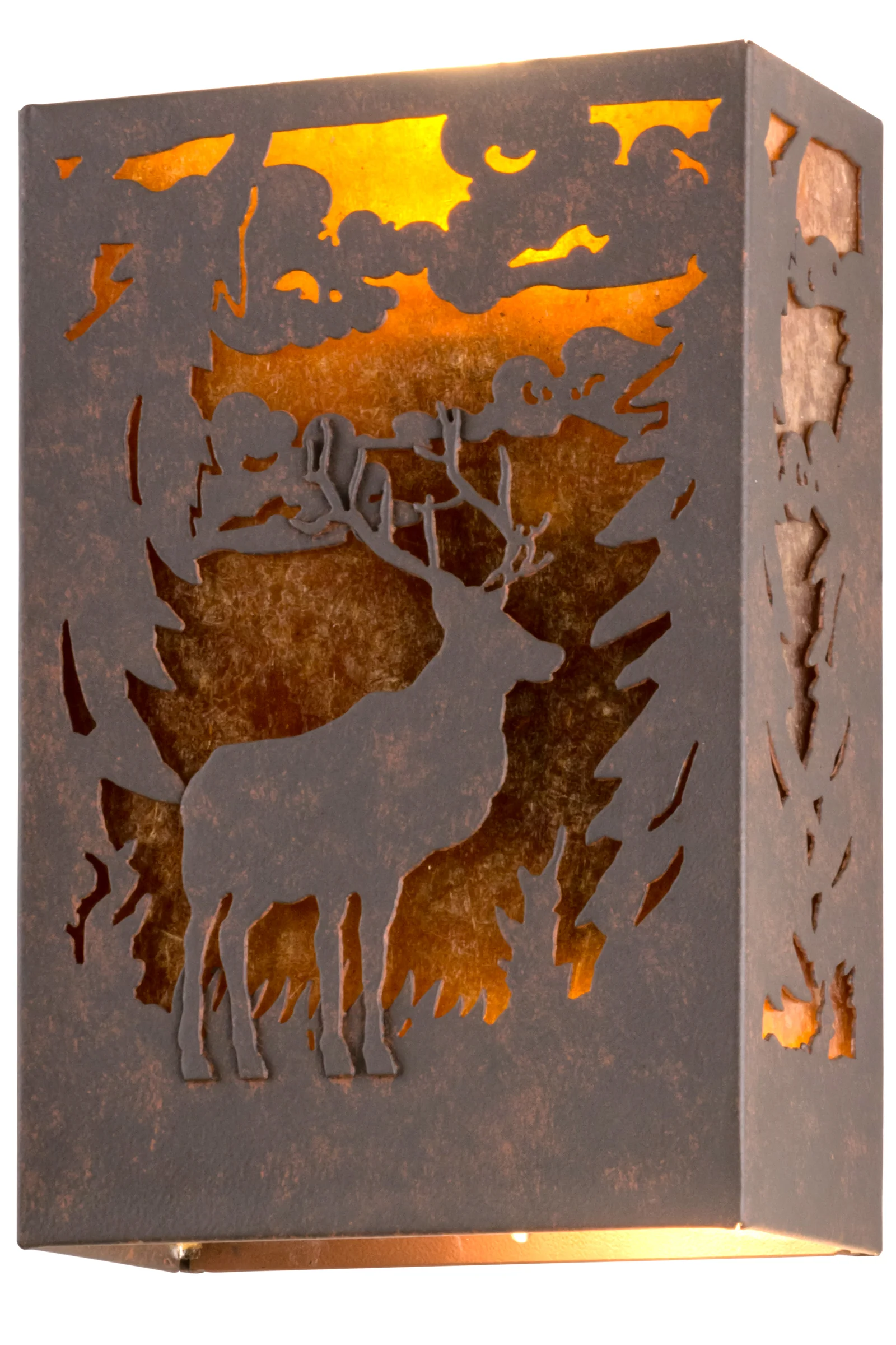 Deer Two Light Wall Sconce in Cajun Spice