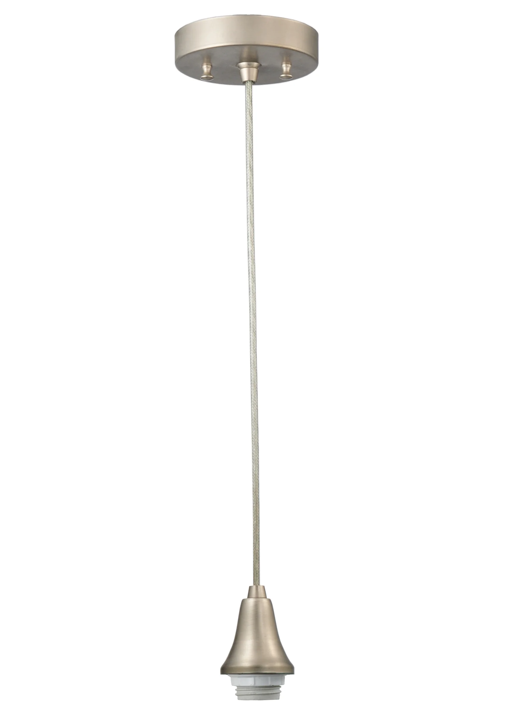 Pendant Hardware One Light Hanger Hardware in Nickel