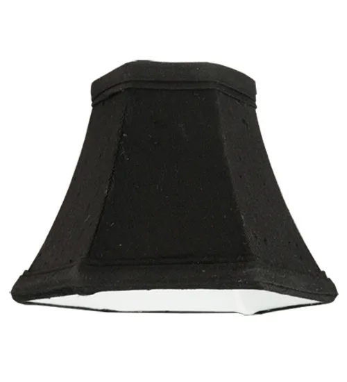 6" Wide Hexagon Black Fabric Shade