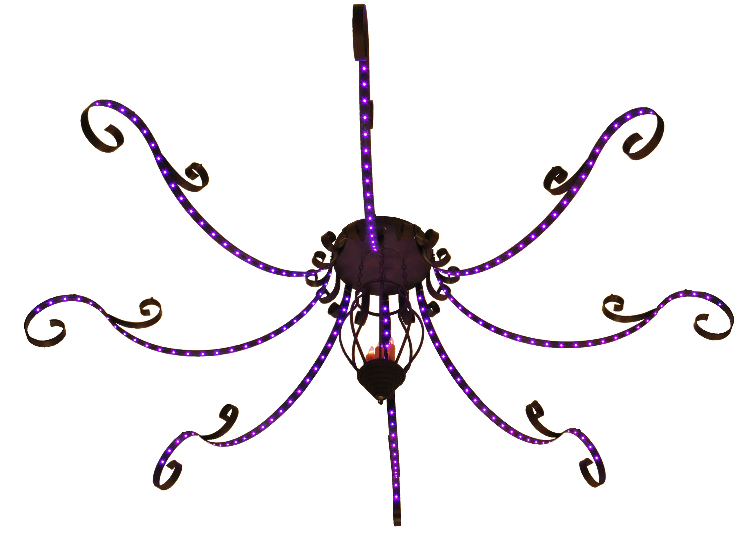 166"W Carnevale 8 Arm Chandelier