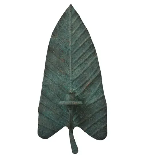 7" Wide Arum Leaf Wall Mount Candle Holder - Image 3