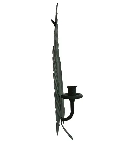 7" Wide Arum Leaf Wall Mount Candle Holder - Image 6