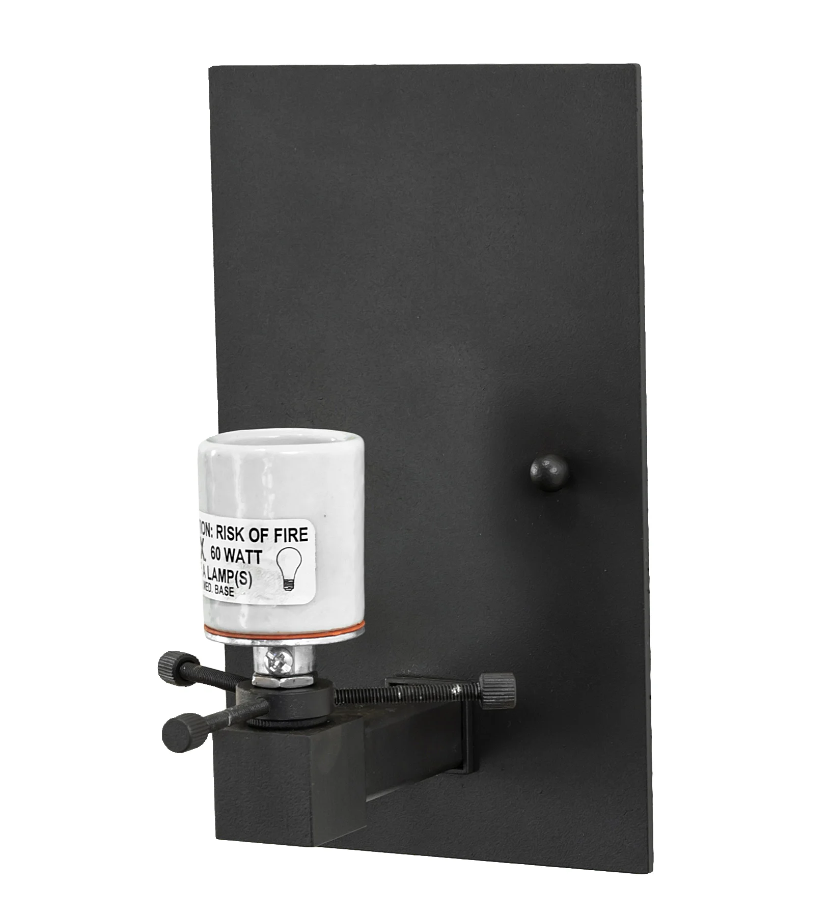 Cylinder One Light Wall Sconce Hardware in Wrought Iron