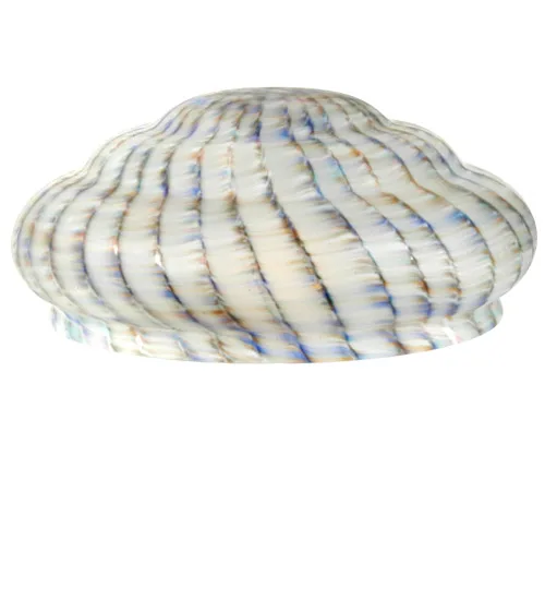 14" Wide Pate-de-Verre Peacock Shade