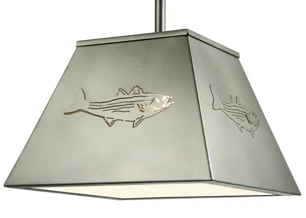 Every Meyda Tiffany item is a unique handcrafted work of art. Natural variations in the wide array of materials that we use to create each Meyda product make every item a masterpiece of its own. Photographs are a general representation of the product. Colors and designs will vary. Collection: Striped Bass Finish: Nickel Glass: White Notes: Custom Crafted In Yorkville, New York Please Allow 30 Days Width: 21.00" Height: 47.50" Length: 15.00" Weight: 12.00 lb Number of Bulbs: 1 Maximum Wattage: 60.00 W Bulb Type: A19 Bulb Base: E26 Material: Steel Country of Origin: USA Safety Listing: Damp Safety Rating: Damp