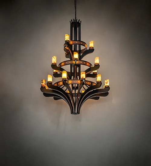 62" Wide Castilla 21 Light Three Tier Chandelier