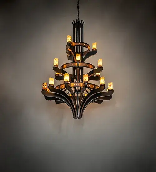 62" Wide Castilla 21 Light Three Tier Chandelier - Image 1