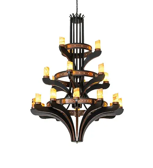 62" Wide Castilla 21 Light Three Tier Chandelier - Image 2