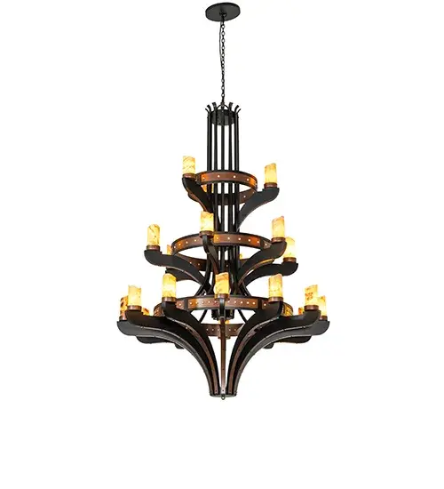 62" Wide Castilla 21 Light Three Tier Chandelier - Image 11
