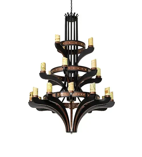 62" Wide Castilla 21 Light Three Tier Chandelier - Image 3