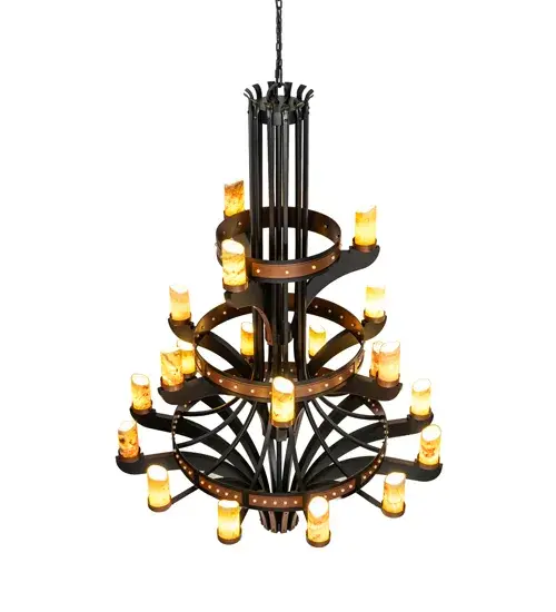 62" Wide Castilla 21 Light Three Tier Chandelier - Image 4