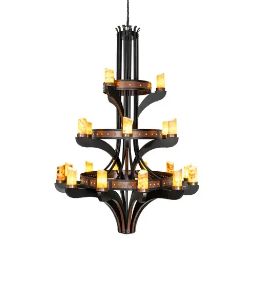 62" Wide Castilla 21 Light Three Tier Chandelier - Image 5
