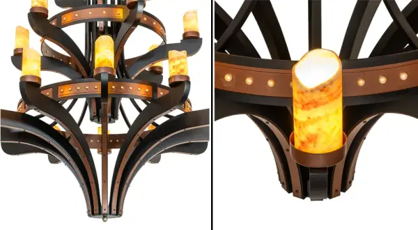 62" Wide Castilla 21 Light Three Tier Chandelier - Image 8