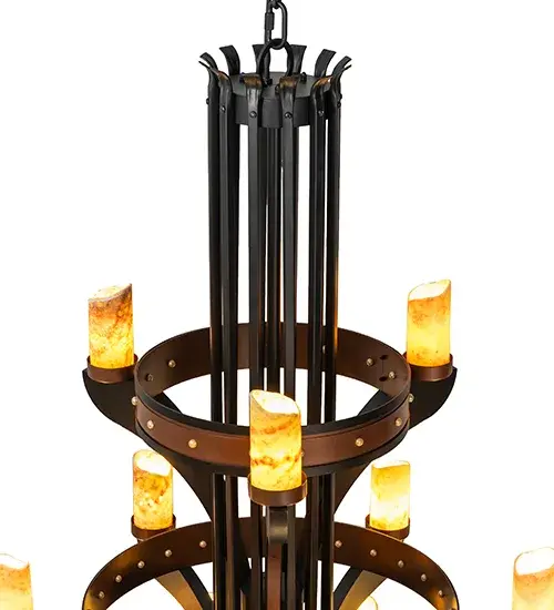 62" Wide Castilla 21 Light Three Tier Chandelier - Image 9