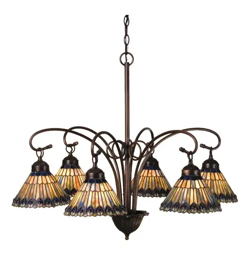 The Tiffany Jeweled Peacock by Meyda Lighting - Image 1