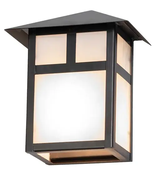 Custom-made from Solid Brass. A stunning Craftsman Signature Seneca design statement is captured with a dramatic T-Mission-style profile; ideal for indoor and outdoor lighting applications. The White Glass Lens is enhanced with a frame and hardware in a Craftsman Brown finish. This fixture is perfect for illuminating hallways and entryways in a lake house; man cave; she shed; bar area; or boathouse. The Seneca T Mission Wall Sconce is featured in our American-made; American-designed; handcrafted Craftsman Signature Series; manufactured in Yorkville; New York. UL and cUL listed for dry; damp; and wet locations. Our Build Your Own Craftsman Signature Series features unlimited combinations of styles. The collection is called Build Your Own because it is fully configurable and customizable from size and design to finish and lens color. Marine-grade; solid brass; or copper raw materials are used to ensure that items from the Craftsman Signature Series of outdoor and indoor lighting will stand the test of time; as these premium metals are impervious to most forms of oxidation. Hand- applied Patina finishes on brass and copper are sealed with a clear varnish and; over time; may require gentle maintenance; such as wax; to delay or reverse the natural living finish attributes indicative of this finishing process. Patina finishes on brass and copper provide strong resistance to fading from sun exposure; will not chip or crack; and will not rust like a steel-framed item in the same conditions. Choose from many style options; or send us your concept today! Call today to learn how to use the configuration tool on our website to get an instant item number. - alternate view