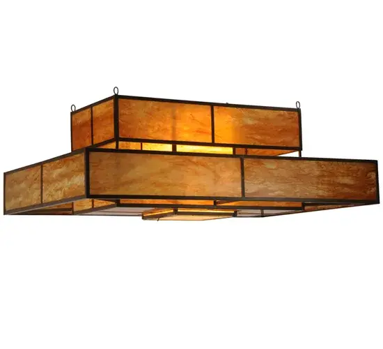 An impressive Craftsman styled ceiling fixture, this Fellowship flushmount features twin Ambra Siena diffusers which are complemented with an exceptional straight-line design, frame and hardware in an Antique Rust finish. Handcrafted by highly skilled artisans in our Upstate New York manufacturing facility, this handsome luminaire is available in custom sizes, styles, colors and energy efficient lamping options such as LED. This 48-inch long fixture is UL and cUL listed for damp and dry locations. Collection: Fellowship Finish: Antique Rust Glass: Ambra Siena Idalight Notes: Custom Crafted In Yorkville, New York Please Allow 30 Days Width: 48.00" Height: 29.00" Length: 72.00" Weight: 110.00 lb Extension from Wall: 48.00" Number of Bulbs: 8 Maximum Wattage: 12.00 W Bulb Type: A19 Bulb Base: GU24 Light Source: LED Material: Steel Country of Origin: USA Safety Listing: Damp Safety Rating: Damp LED - alternate view