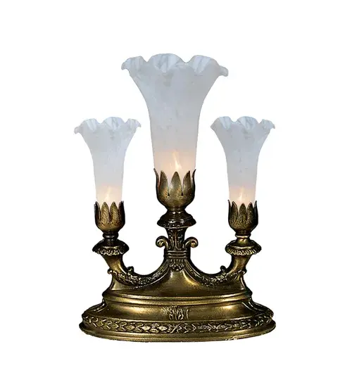 The White Tiffany Pond Lily by Meyda Lighting