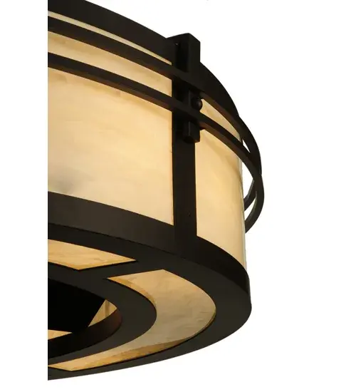 Sargent is a fan-tastic and energy efficient decorating idea for a home, retailer or hospitality location. This Meyda "Chandel-Air" Chandel- combines a ceiling fan with a custom designed lighting fixture featuring a handsome Creme Carrare Idalight diffuser that is illuminated by 8 60 watt medium base light bulbs and complemented with hardware hand finished in Oil Rubbed Bronze. Handcrafted in Yorkville, New York at the foothills of the spectacular Adirondack Mountains, this energy-saving "Chandel-Air" creates a windchill to keep the space cool in the summer, and is reversed in the winter to push down hot air and maintain warmth. Dimmable energy efficient lamping options, and custom sizes, styles and colors, are available. Collection: Sargent Finish: Oil Rubbed Bronze Oiled Bronze Glass: Creme Carrare Idalight Ac Motor Notes: Custom Crafted In Yorkville, New York Please Allow 30 Days Width: 45.00" Height: 62.50" Length: 45.00" Weight: 76.00 lb Number of Bulbs: 8 Maximum Wattage: 60.00 W Bulb Type: A19 Bulb Base: E26 Airflow: 2287 CFM Electricity Use: 46 W Material: Steel Country of Origin: USA Safety Listing: Damp Safety Rating: Damp - alternate view