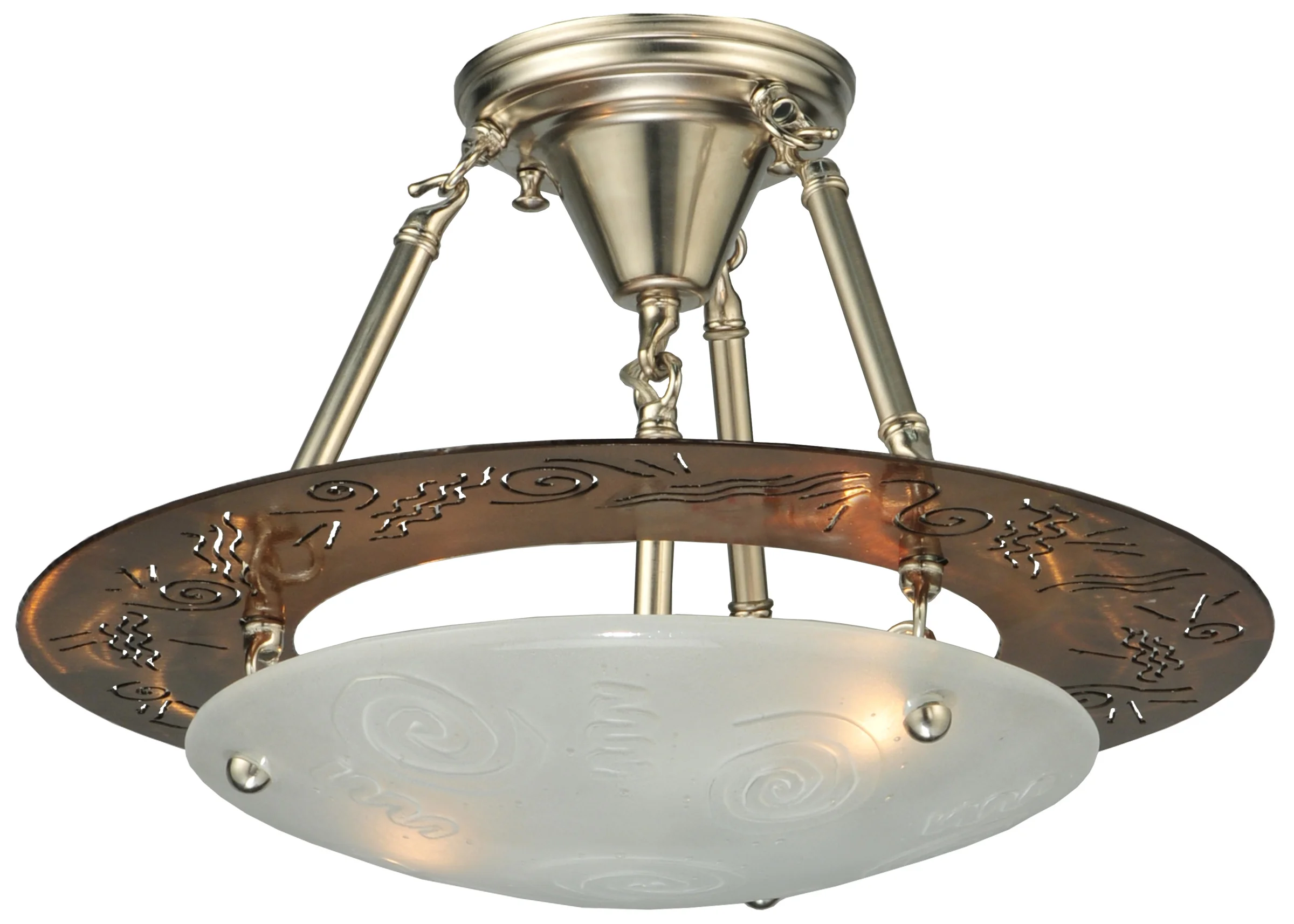 16"W Metro Super Nova Semi-Flushmount