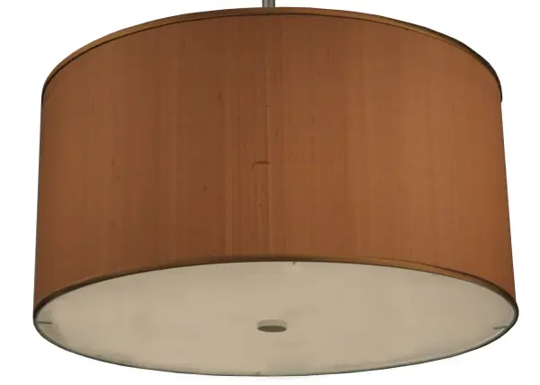 Designed with a curvaceous profile that fits into luxury homes, hotels and other commercial and hospitality locations. This pendant defines a distinctive sophisticated aesthetic. The Brown Textrene shades are complemented with a Nickel powder coat finish. The pendant is enhanced with a Statuario Idalight bottom diffuser. Custom crafted in our 180,000 square foot manufacturing facility in Yorkville, NY. UL and cUL listed for dry and damp locations however we do not recommend installing it in spaces that experience a large amount of moisture due to the fabric shade. Collection: Cilindro Finish: Nickel Powder Coat Glass: Brown Textrene Notes: Custom Crafted In Yorkville, New York Please Allow 30 Days Width: 24.00" Height: 24.50" Length: 24.00" Weight: 6.00 lb Number of Bulbs: 4 Maximum Wattage: 60.00 W Bulb Type: A19 Bulb Base: E26 Material: Steel Country of Origin: USA Safety Listing: Damp Safety Rating: Damp