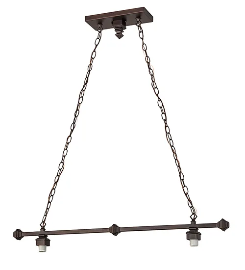 38" Long Oblong 2 LT Pendant Hardware