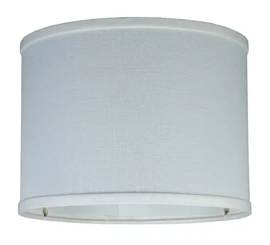 8.25"W White Linen Drum Shade - Image 3