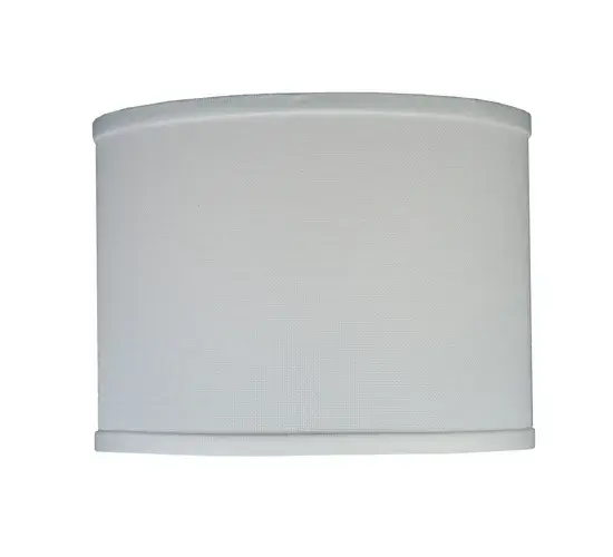 8.25"W White Linen Drum Shade - Image 5