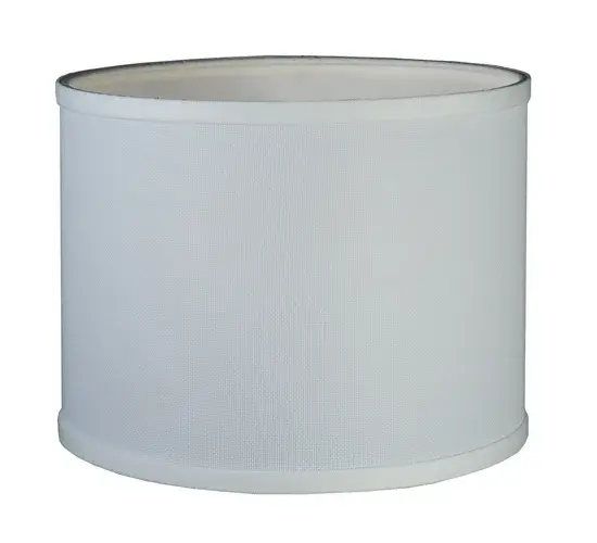8.25"W White Linen Drum Shade - Image 6