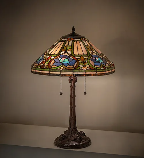 25" High Tiffany Floral Table Lamp