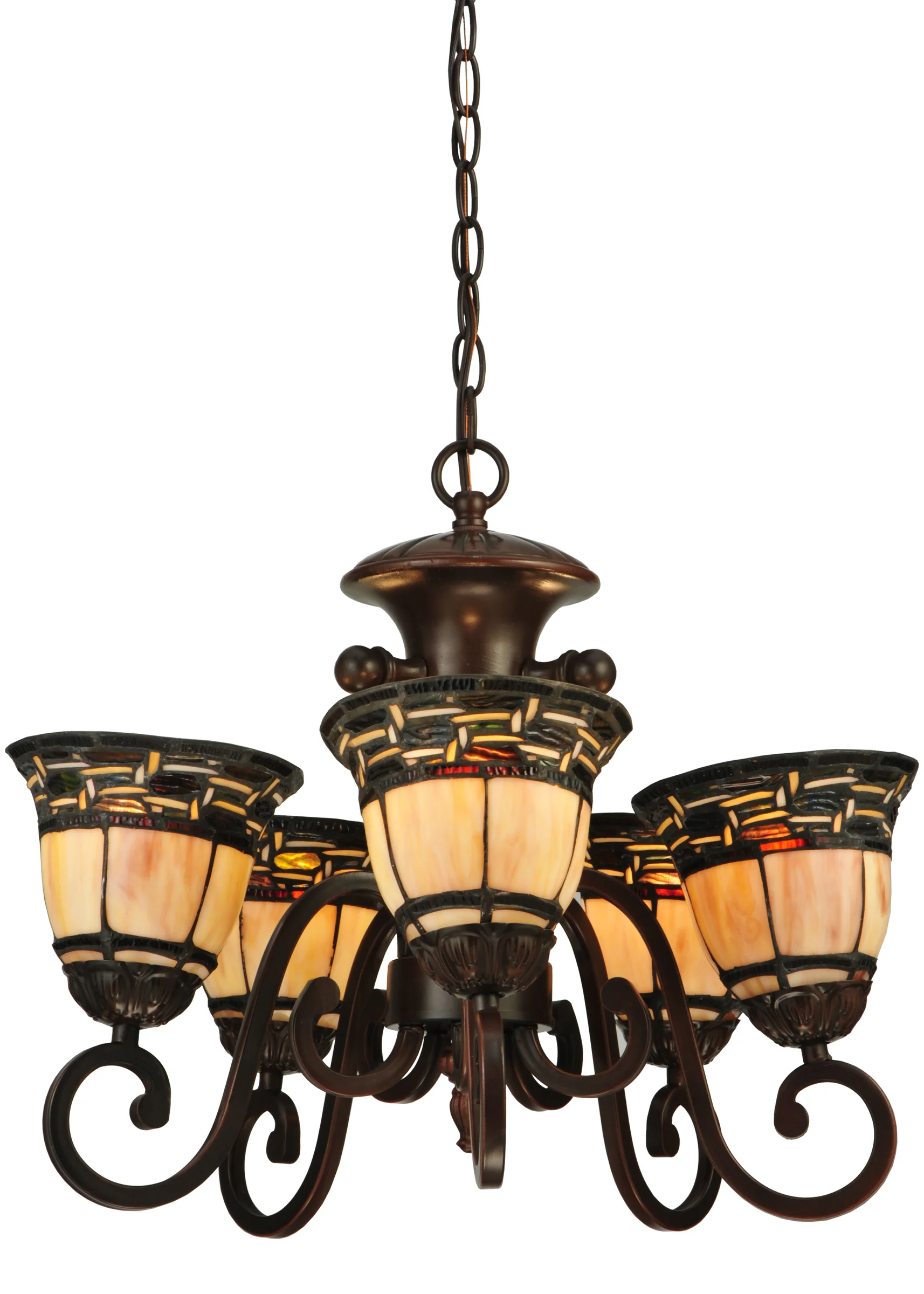 Ilona Five Light Chandelier in Mahogany Bronze