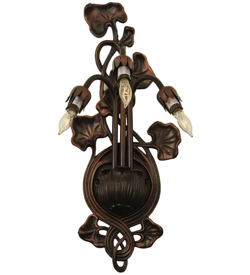 9" Wide Pond Lily 3 LT Wall Sconce Hardware