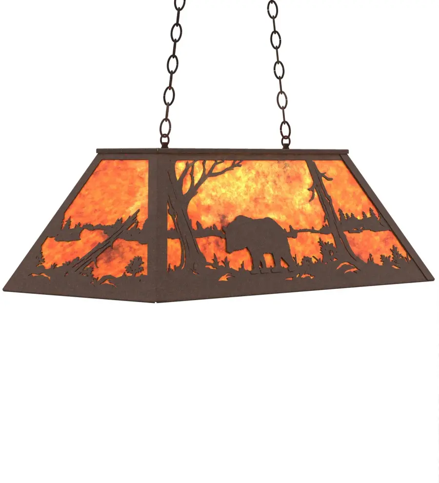 The Meyda Tiffany - Bear At Lake by Meyda Lighting
