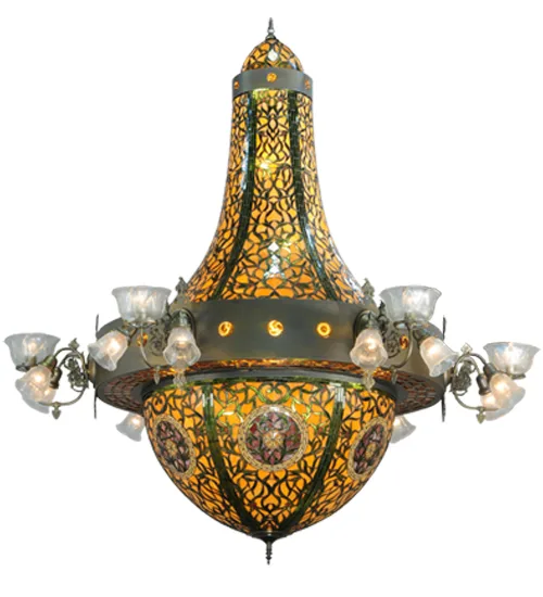 72" Wide Grand Tulip Medallion 6 Arm Chandelier