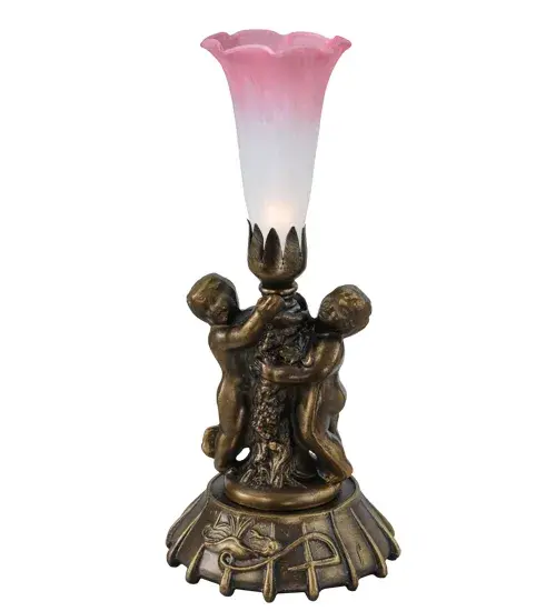 The Pink/White Tiffany Pond Lily by Meyda Lighting