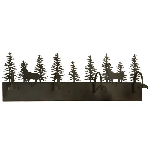 33"W Deer through the Trees 4 LT Vanity Light