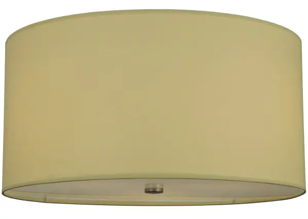 Designed with a round profile and a clean architectural look. This appealing and versatile ceiling fixture defines a sophisticated aesthetic. This Beige Textrene shade is designed with a Statuario Idalight bottom diffuser and complemented with hardware in an Extreme Chrome finish. Handcrafted by highly skilled artisans in our 180,000 square foot manufacturing facility in Yorkville, New York. This stylish pendant is available in a wide range of custom choices including various designs, colors and sizes. UL and cUL listed for dry and damp locations however we do not recommend installing it in spaces that experience a large amount of moisture due to the fabric shade. Collection: Cilindro Finish: Extreme Chrome Glass: Beige Textrene & Statuario Idalight Width: 24.00" Height: 13.50" Length: 24.00" Weight: 6.00 lb Number of Bulbs: 3 Maximum Wattage: 60.00 W Bulb Type: A19 Bulb Base: E26 Material: Steel Country of Origin: USA Safety Listing: Damp Safety Rating: Damp
